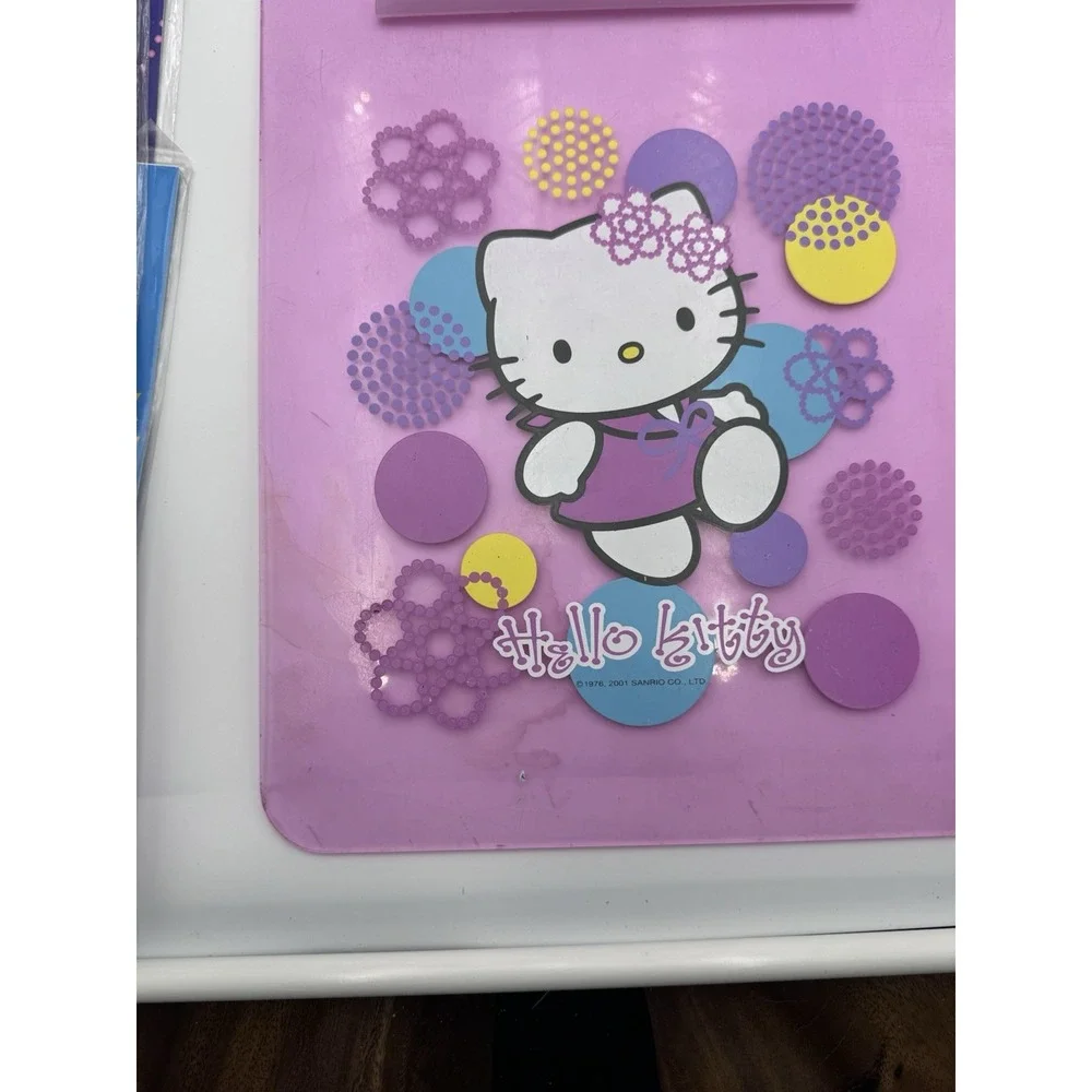 VTG 2001 Sanrio Hello Kitty Pink Clipboard Clear Plastic 9